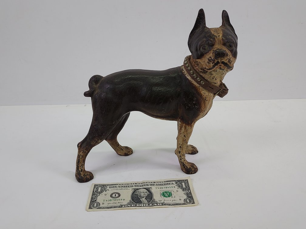 Vintage Cast Iron Boston Terrier Door Stop