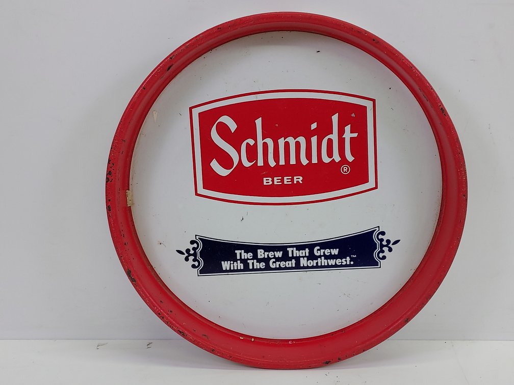 Vintage Schmidt Beer Steel Serving Tray