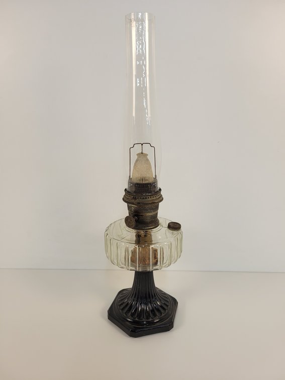 Aladdin Model B Corinthian Oil Lamp with Aladdin Chimney