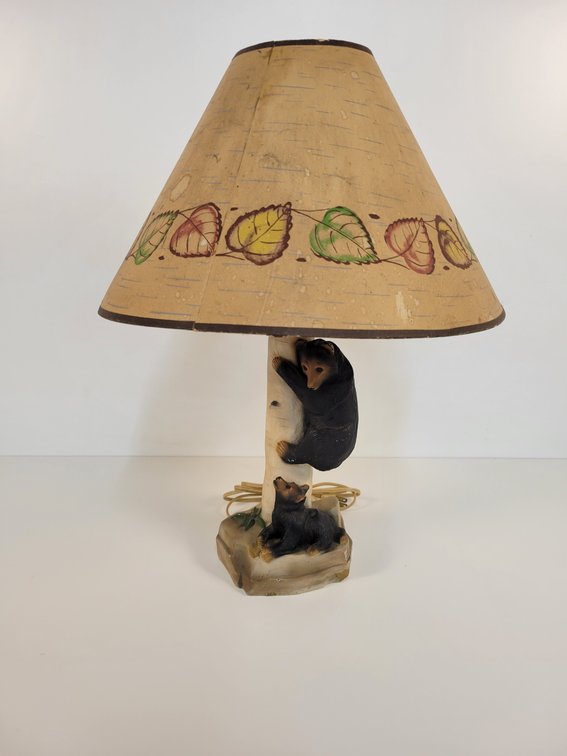 Vintage L.R. Mayer "Mother Bear & Cub" Table Lamp