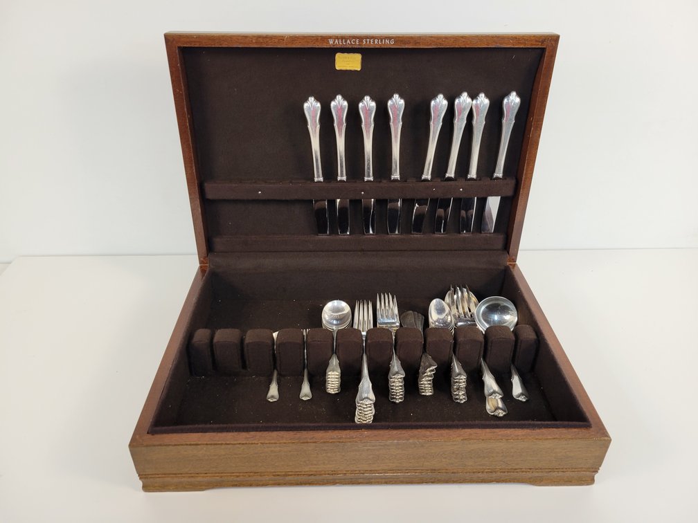 Sterling Silver Flatware Set - "Grand Colonial" by Wallace, Service for 8
