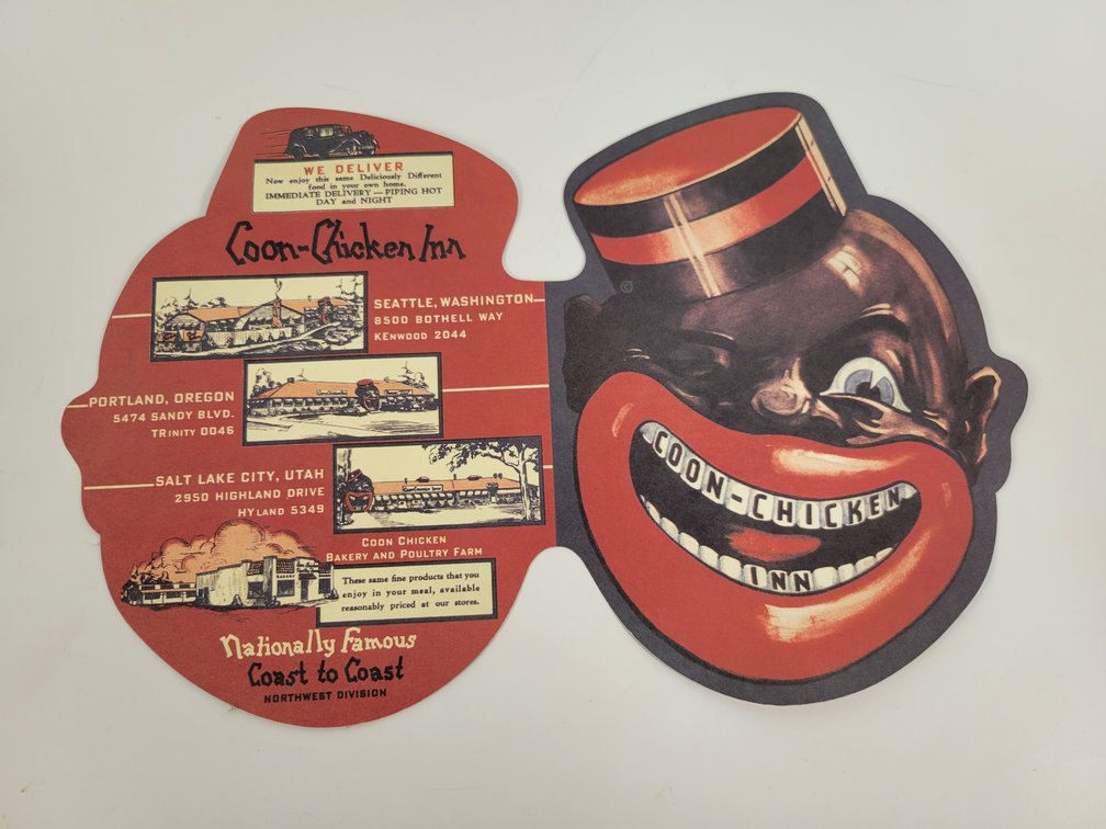 Black Americana Coon-Chicken Inn Menu