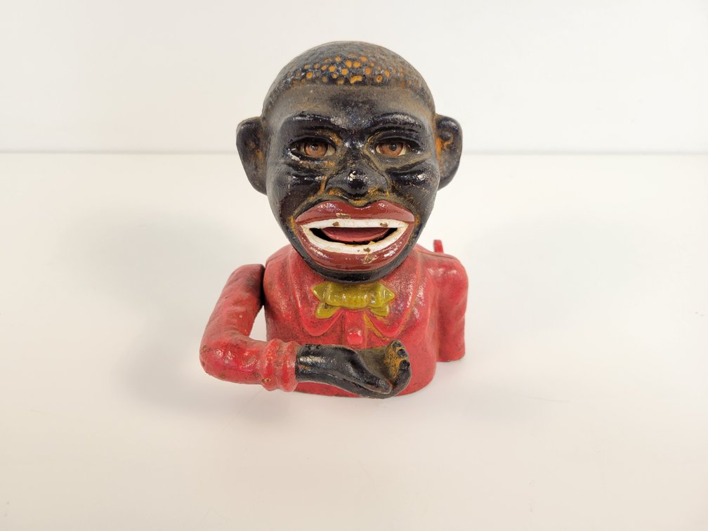 Antique Cast Iron "Jolly N****r" Mechanical Coin Bank