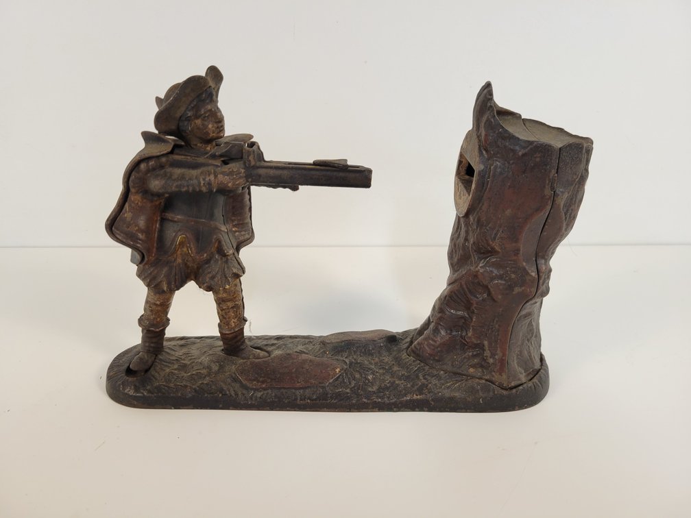 Antique Cast Iron "William Tell" Mechanical Coin Bank