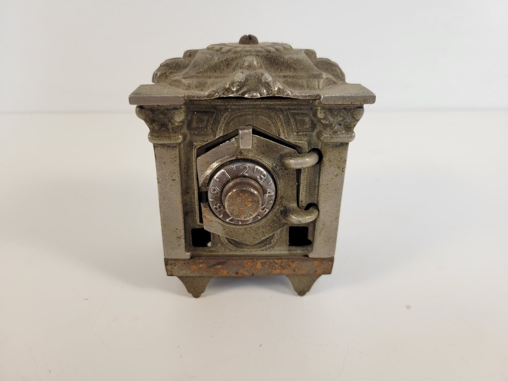 Antique Cast Iron Safe Coin Bank