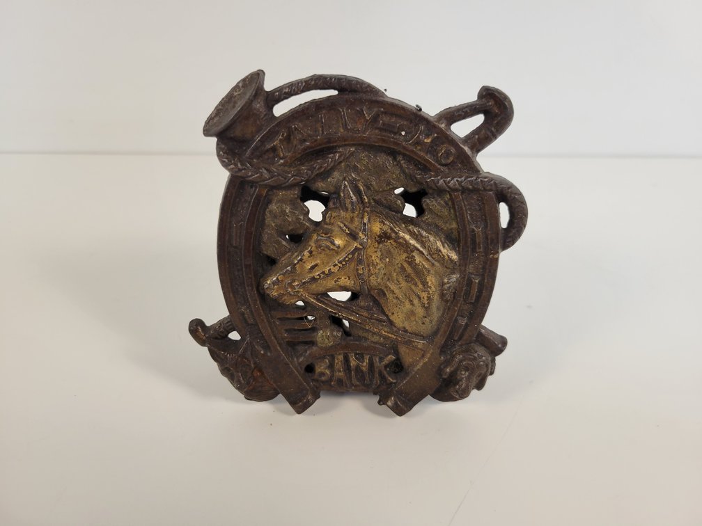 Antique "Tally-Ho" Cast Iron Coin Still Bank