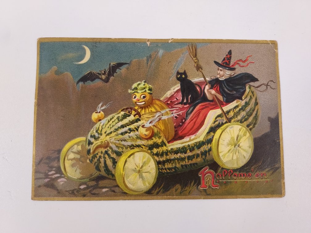 Antique Halloween Postcard - Postmarked 1908