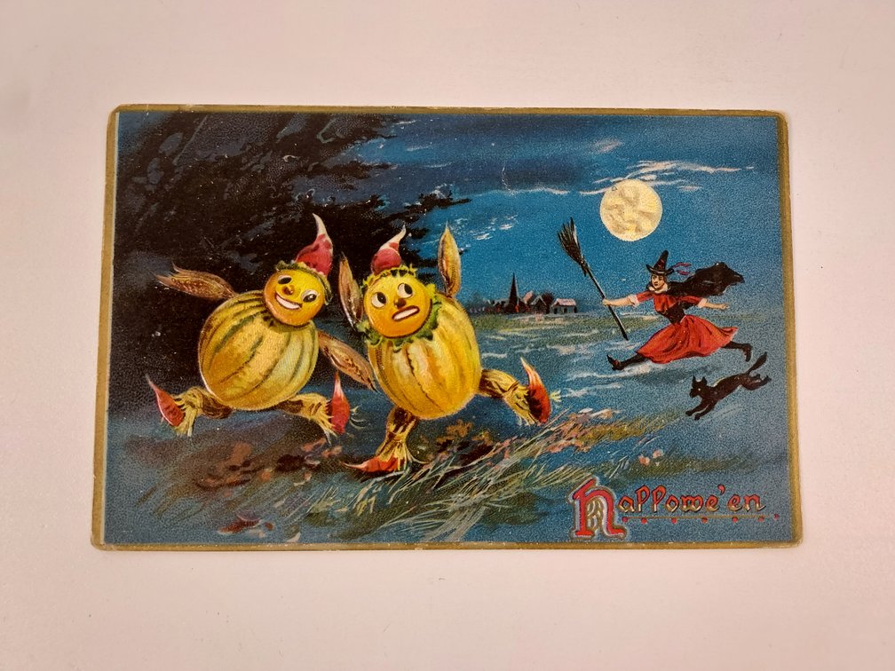 Antique Halloween Postcard - Postmarked 1909