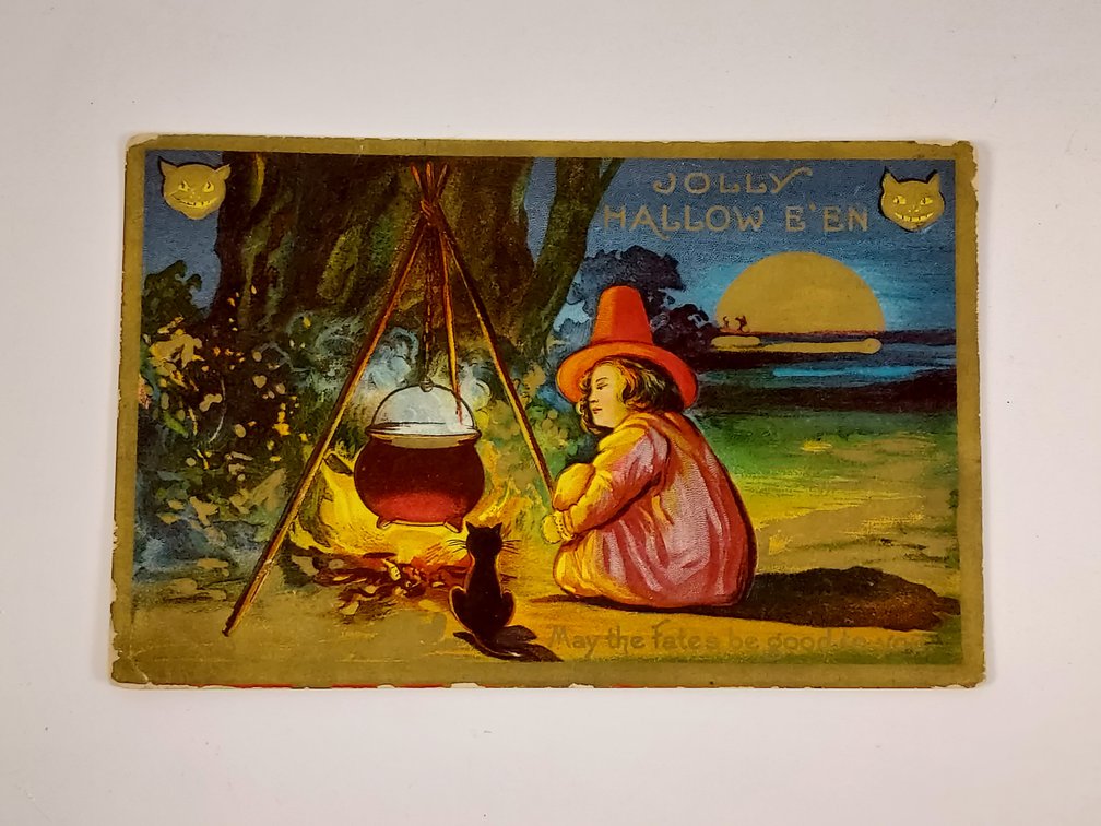 Antique Halloween Postcard - Postmarked 1910
