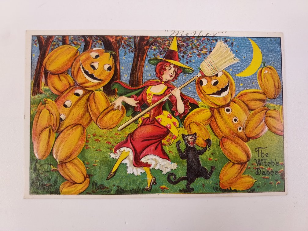 Antique Halloween Postcard - Marked 1910, Never Postmarked