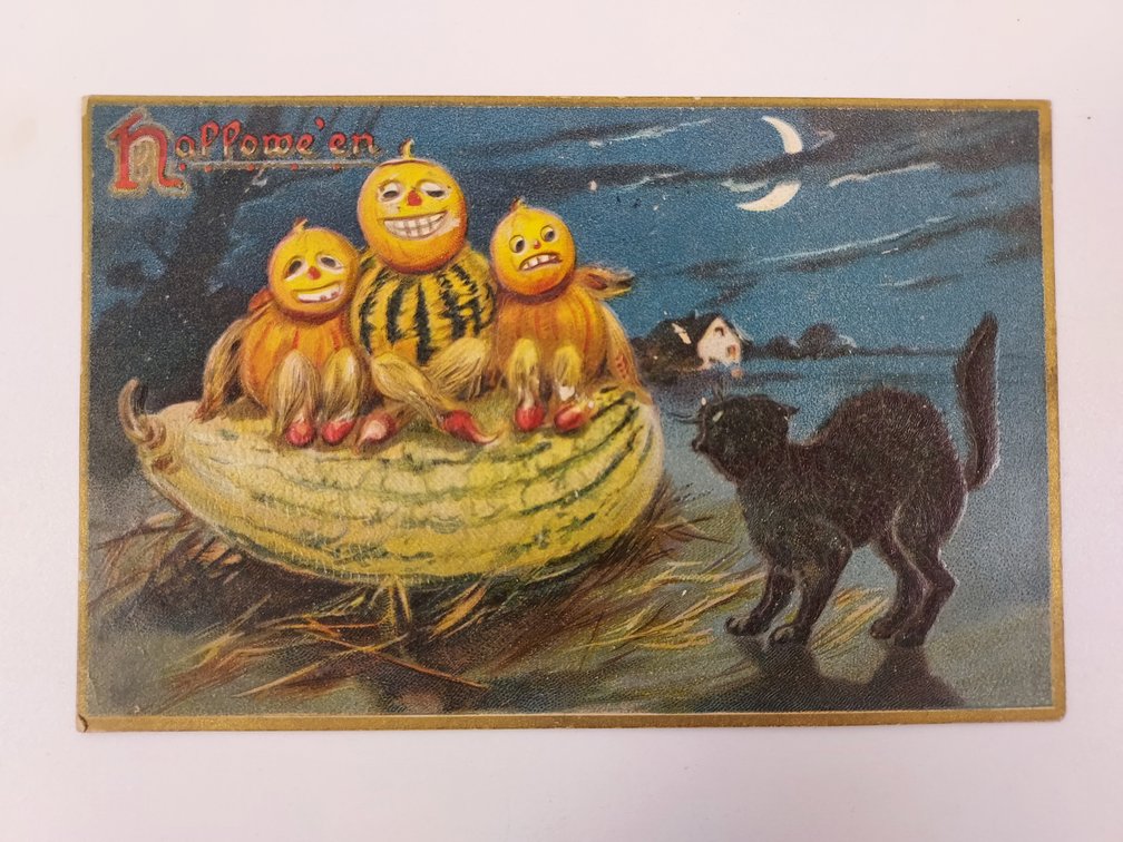 Antique Halloween Postcard - Postmarked 1909