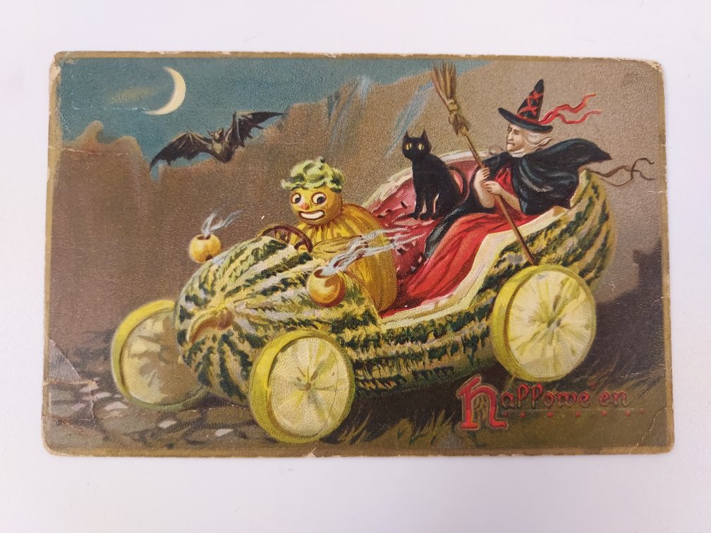 Antique Halloween Postcard - Postmarked 1908