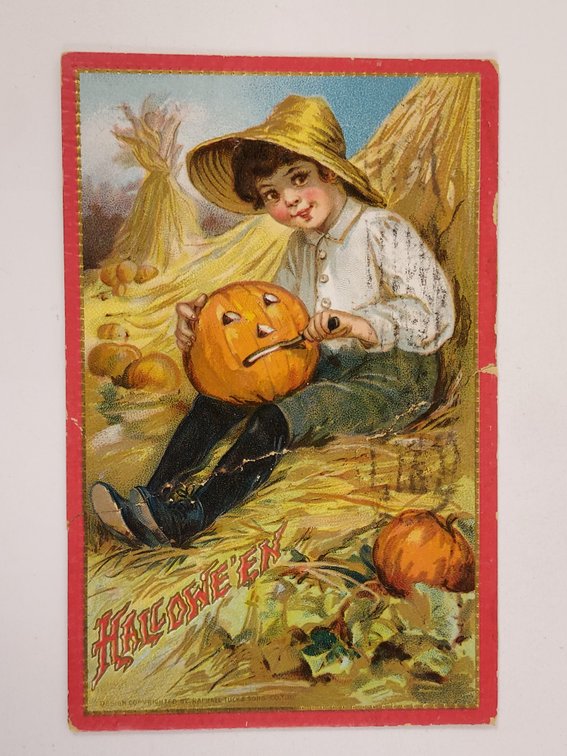 Antique Halloween Postcard - Postmarked 1910