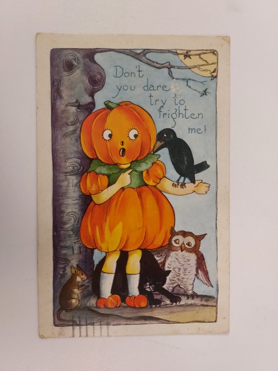 Antique Halloween Postcard - Postmarked 1921