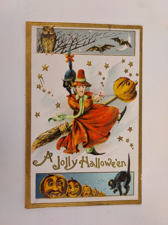 Antique Halloween Postcard - Postmarked 1910