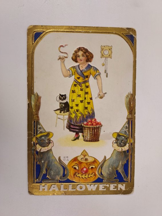 Antique Halloween Postcard - Postmarked 1914