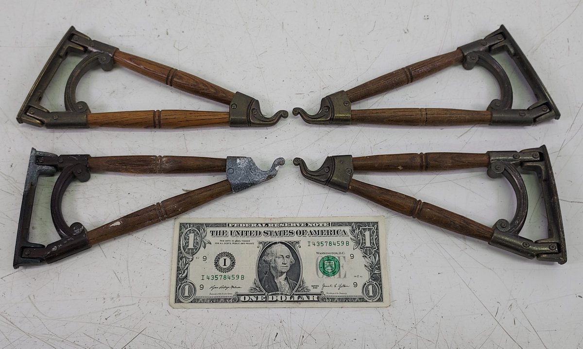 (4) Vintage Wood & Metal Plant or Lantern Wall Hanger