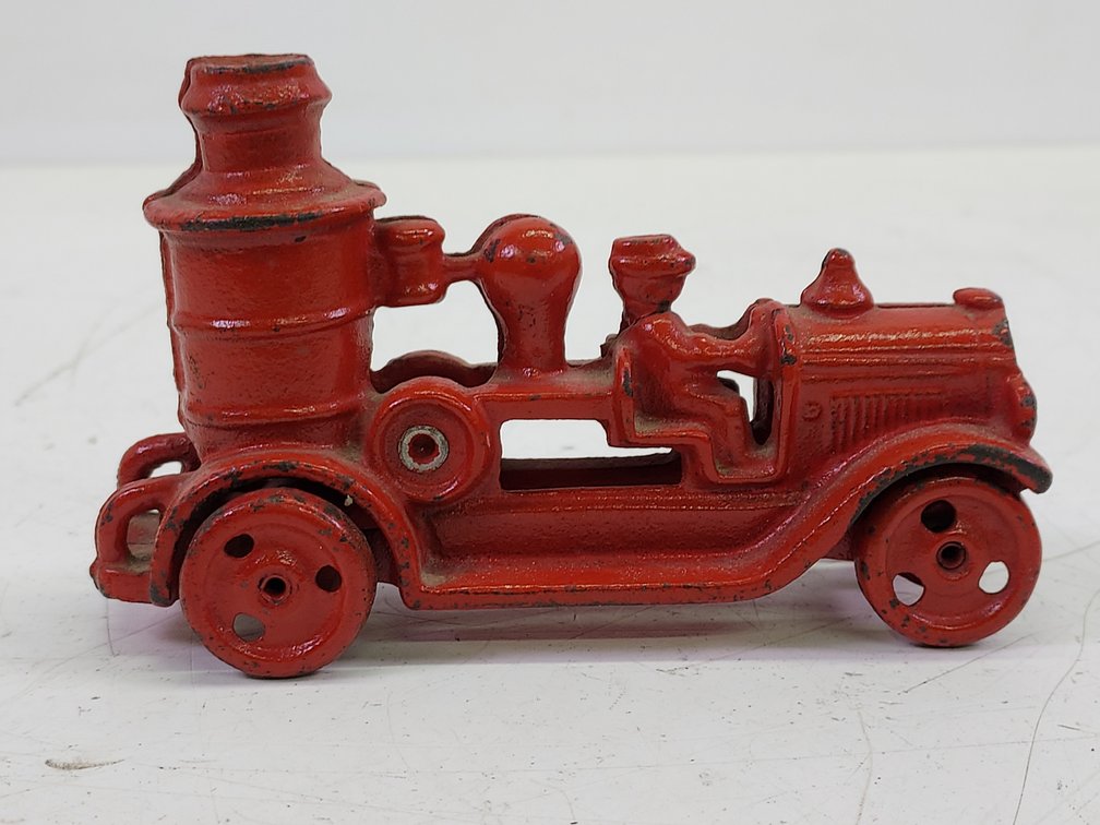Vintage Cast Iron Steam Pumper Fire Truck