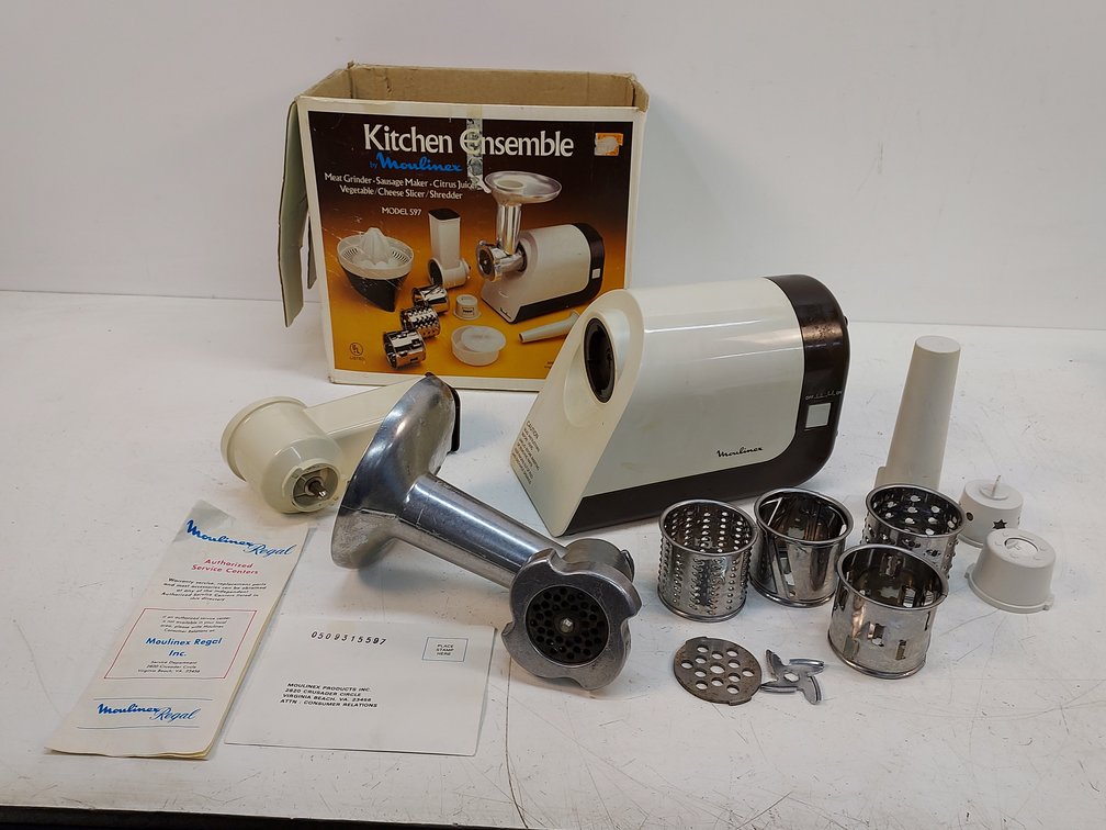 Vintage Moulinex Meat Grinder/Cheese Slicer & More