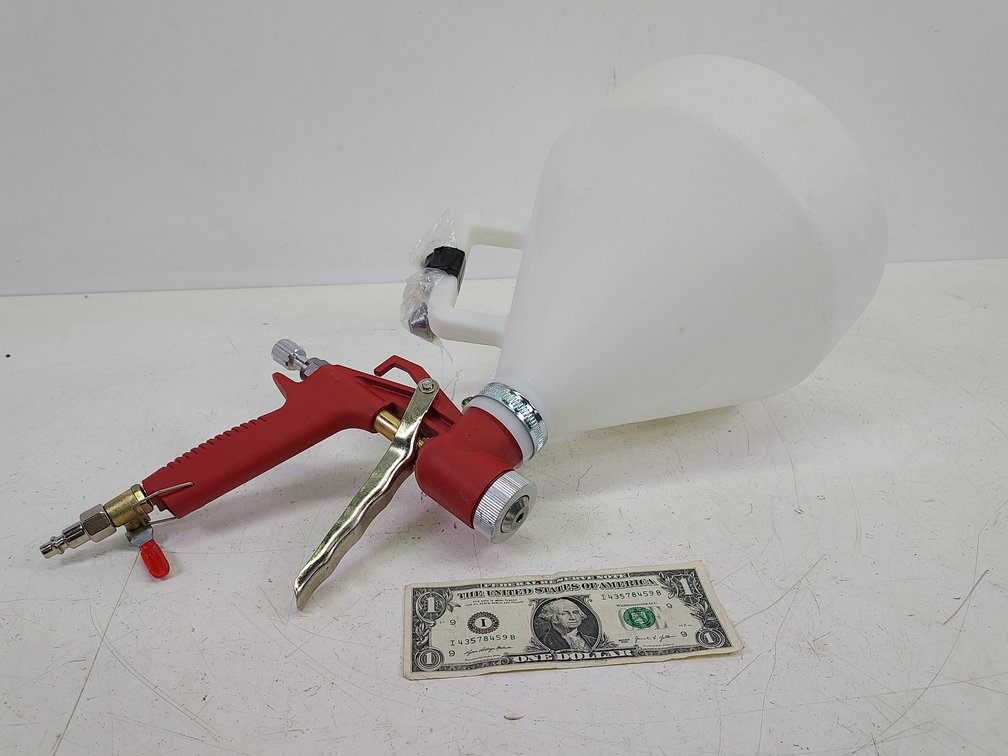 Pneumatic Gravity-Feed Paint Gun With Plastic Hopper Cup