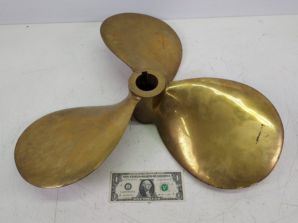 Polished 3-Blade Brass Boat Propeller