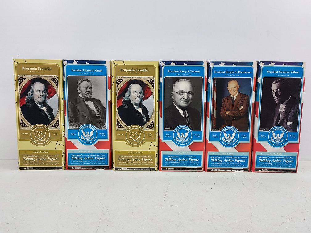 (5) Toy Presidents 12" Talking Action Figures