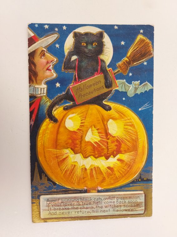 Antique Halloween Postcard - Never Postmarked