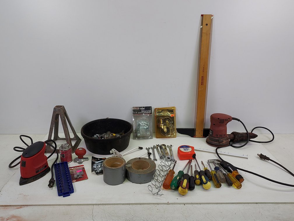 (2) Sanders, Hand Tools & More