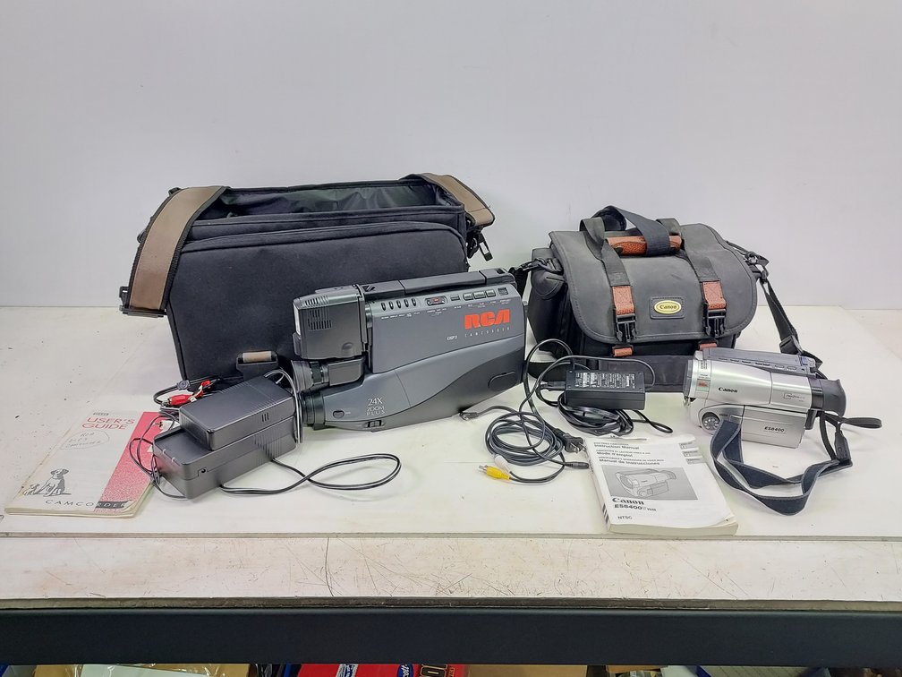(2) Vintage RCA & Canon Camcorders