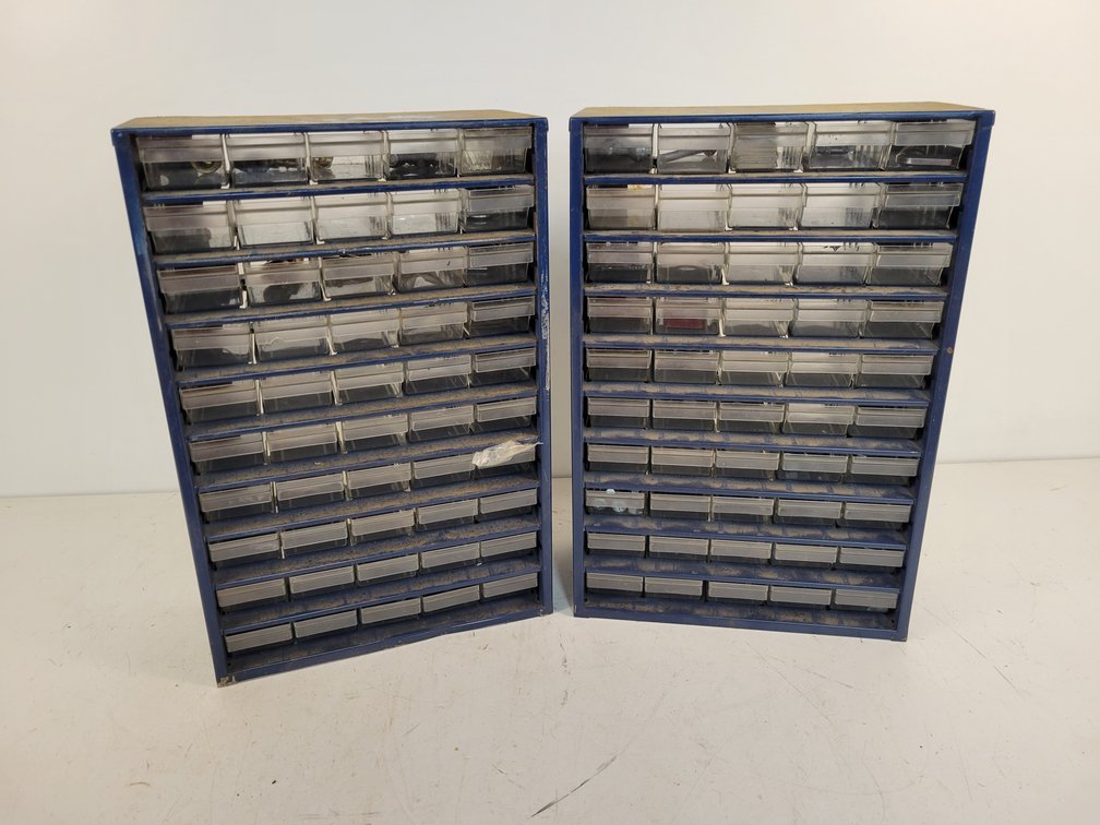 (2) Parts Cabinets with Contents