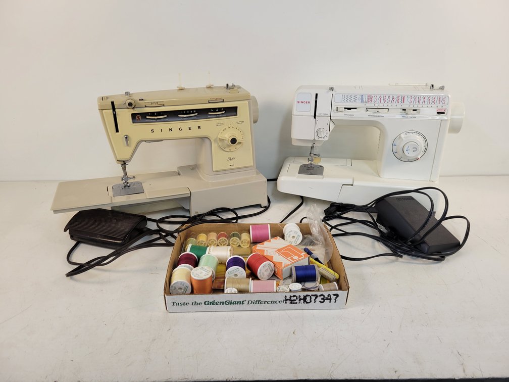 (2) Singer Sewing Machines and Thread