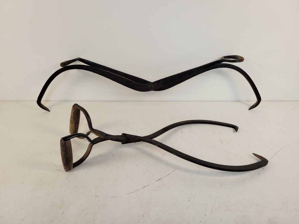 (2) Antique Ice Tongs