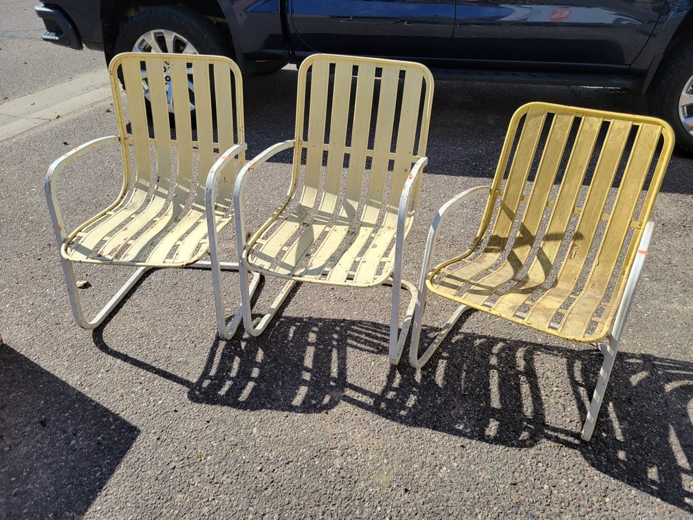 (3) Vintage Metal Patio Chairs