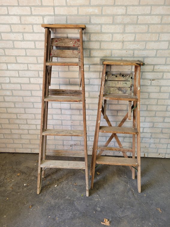 5' & 4'  Wood Step Ladders