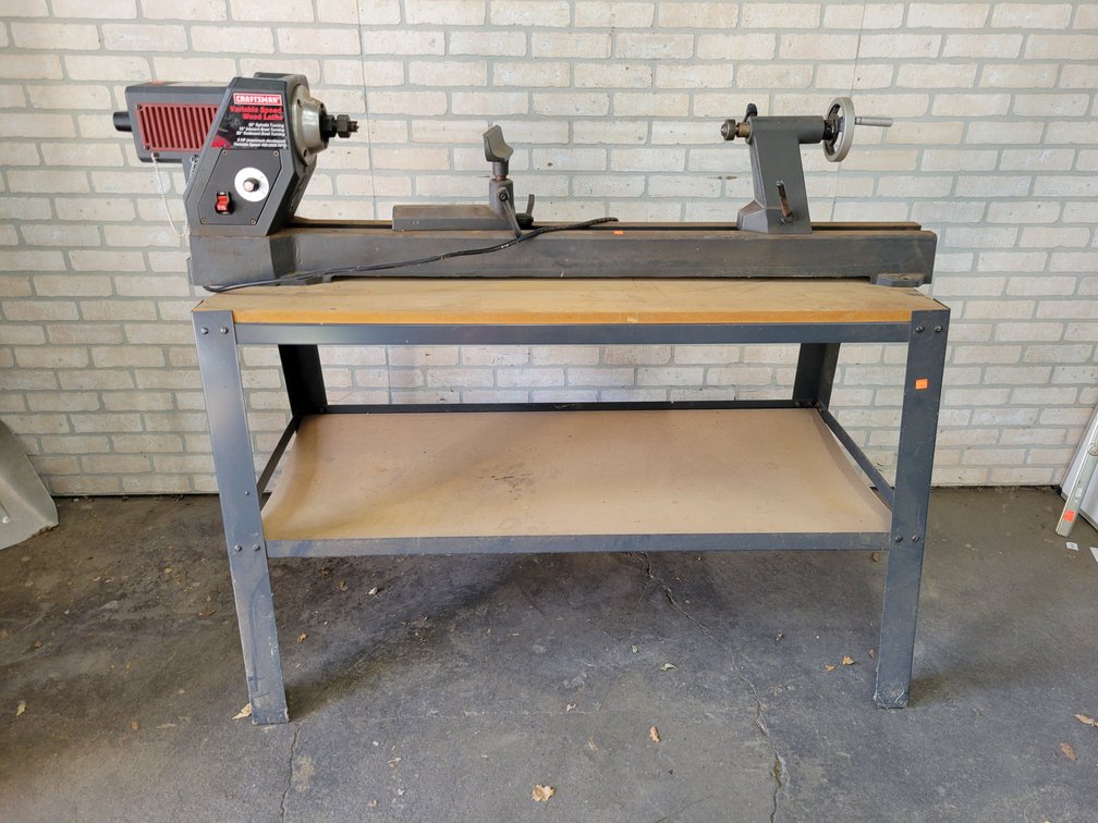 Craftsman 38" Wood Turning Lathe and Shop Table