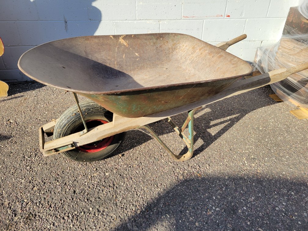 Wheelbarrow with Air Tire and Steel Tub