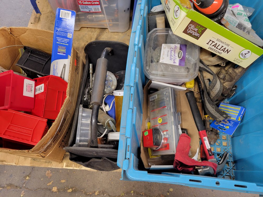 Tote Lot - Hand Tools, Hardware and More