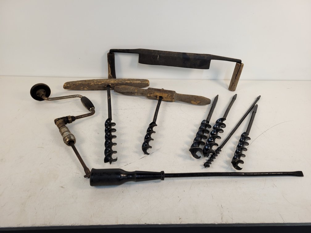 12" Draw Knife, Auger Drill/Drill Bits and More