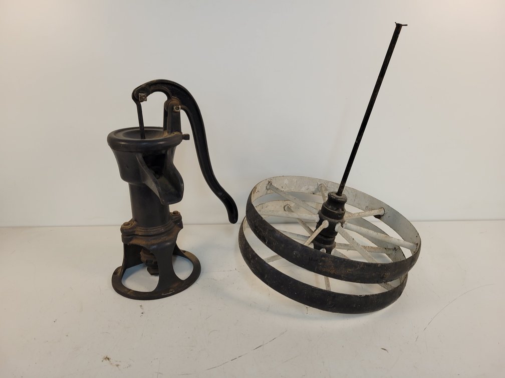 Cast Iron Water Pump and Steel Wheel Set