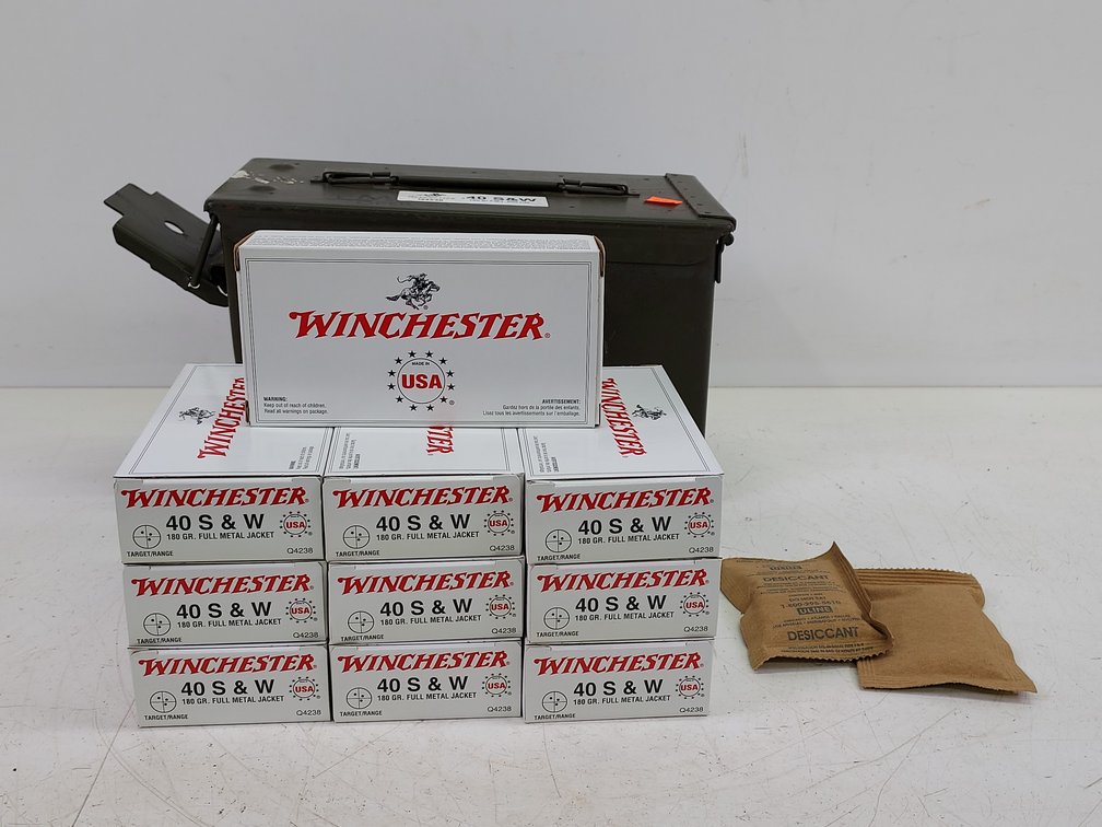 (10) Boxes of Winchester 40 S&W (#Q4238)