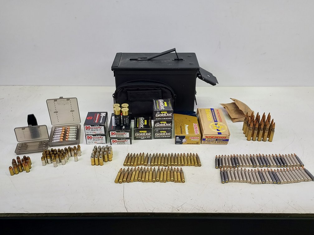 Ammo Box With A Variety of Ammunition (Boxed & Loose)