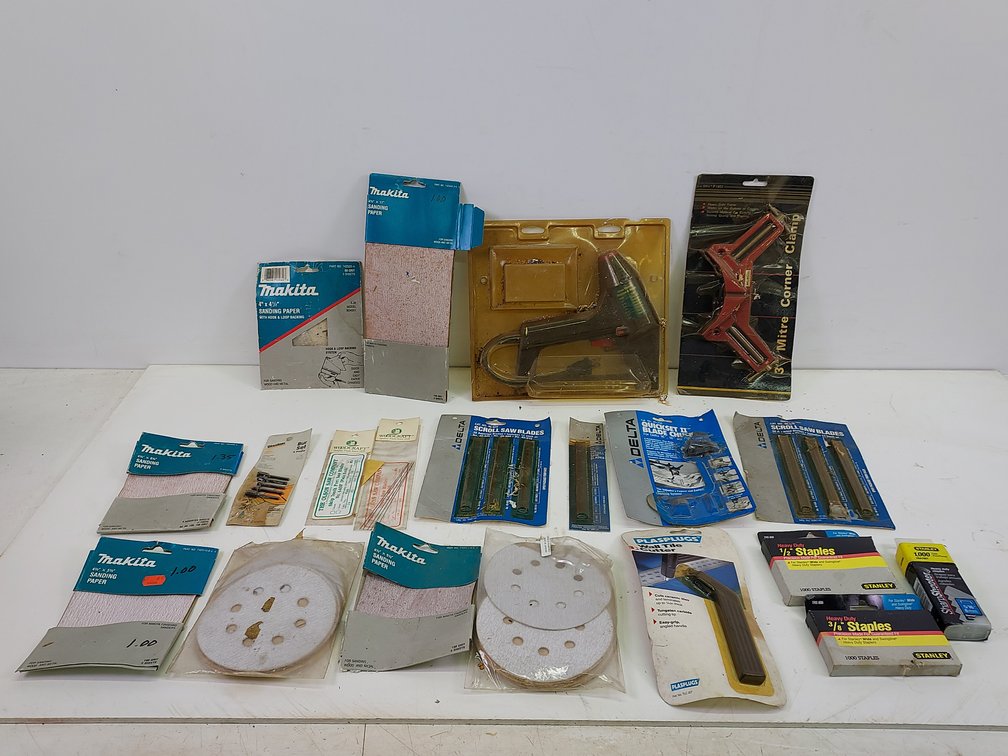 Electric Stapler, Staples, Sandpaper, Blades & More