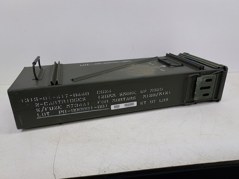 Empty 120mm Steel Ammo Box