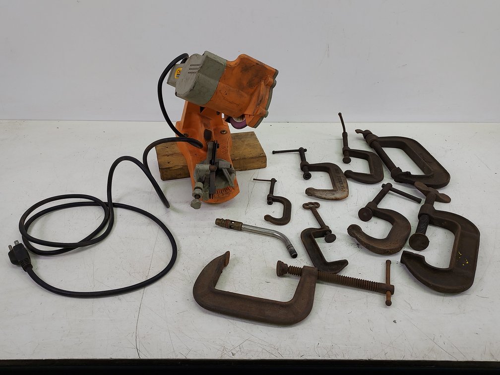 Chicago Electric Chainsaw Sharpener & C-Clamps