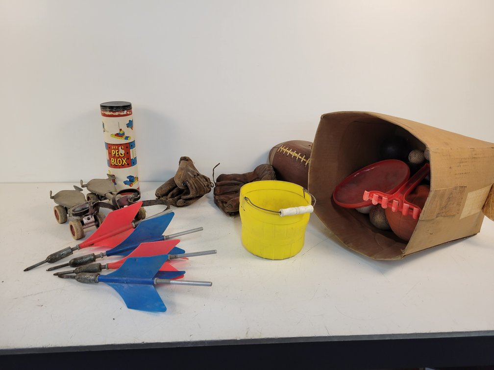 Lawn Darts, Vintage Baseball Gloves, Balls and More