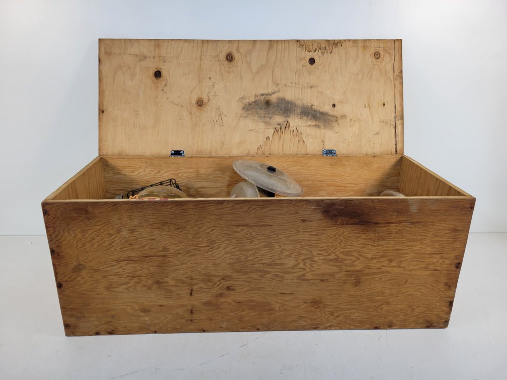 Wood Crate FULL of Bird Feeders