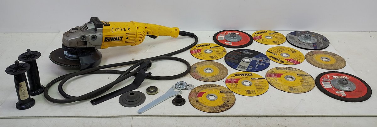 Dewalt Corded 7" Angle Grinder with Blades