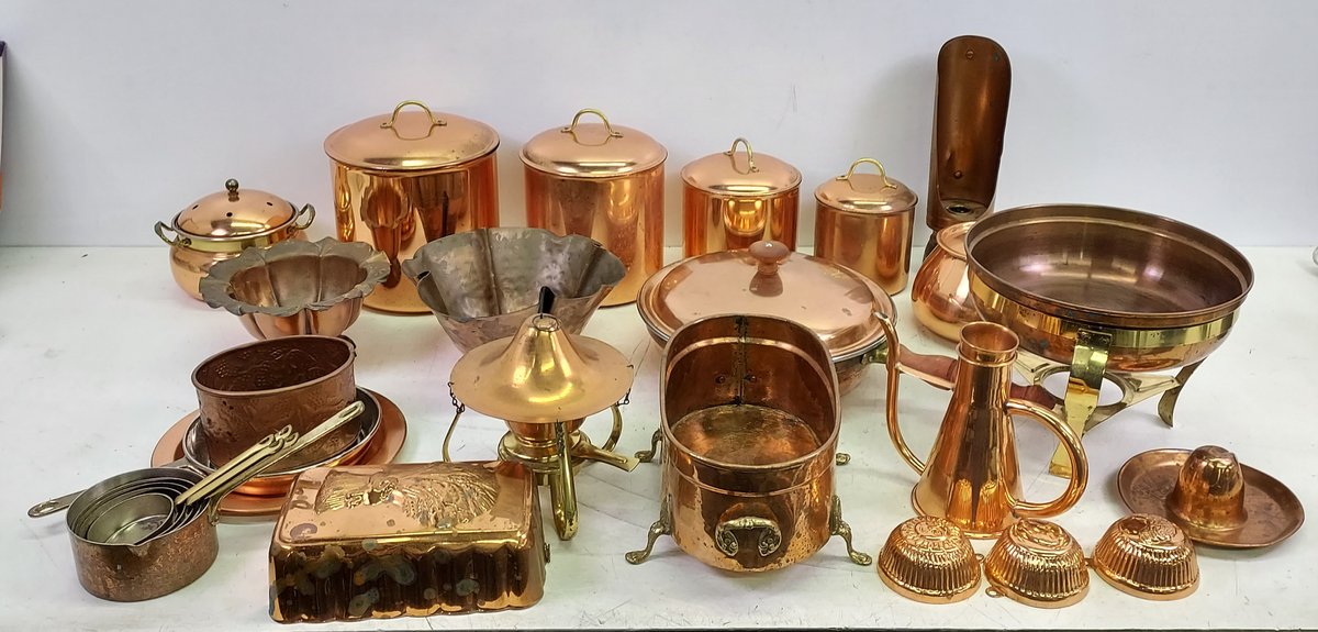 Lot of Copper & Copperware Dishes