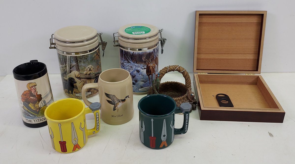 Coffee Mugs, Humidor & More