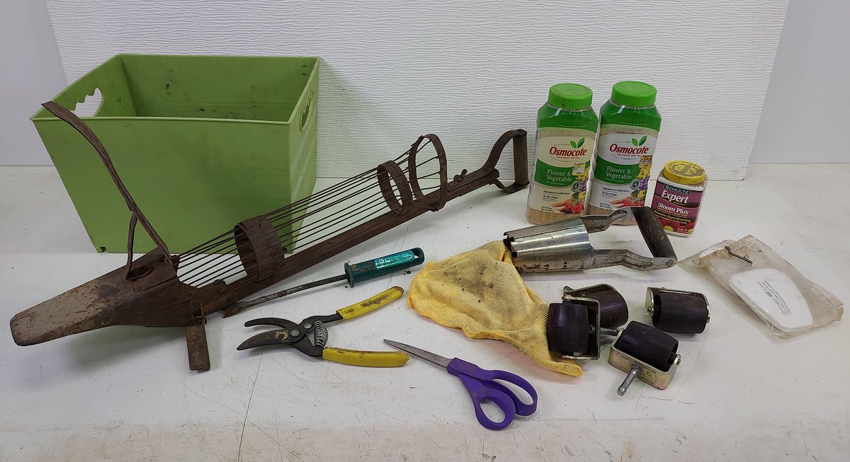 Vintage Seeder, Gardening Items & More